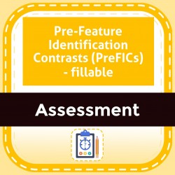 Pre-Feature Identification Contrasts (PreFICs) - fillable