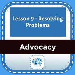 Lesson 9 - Resolving Problems