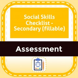 Social Skills Checklist - Secondary (fillable)